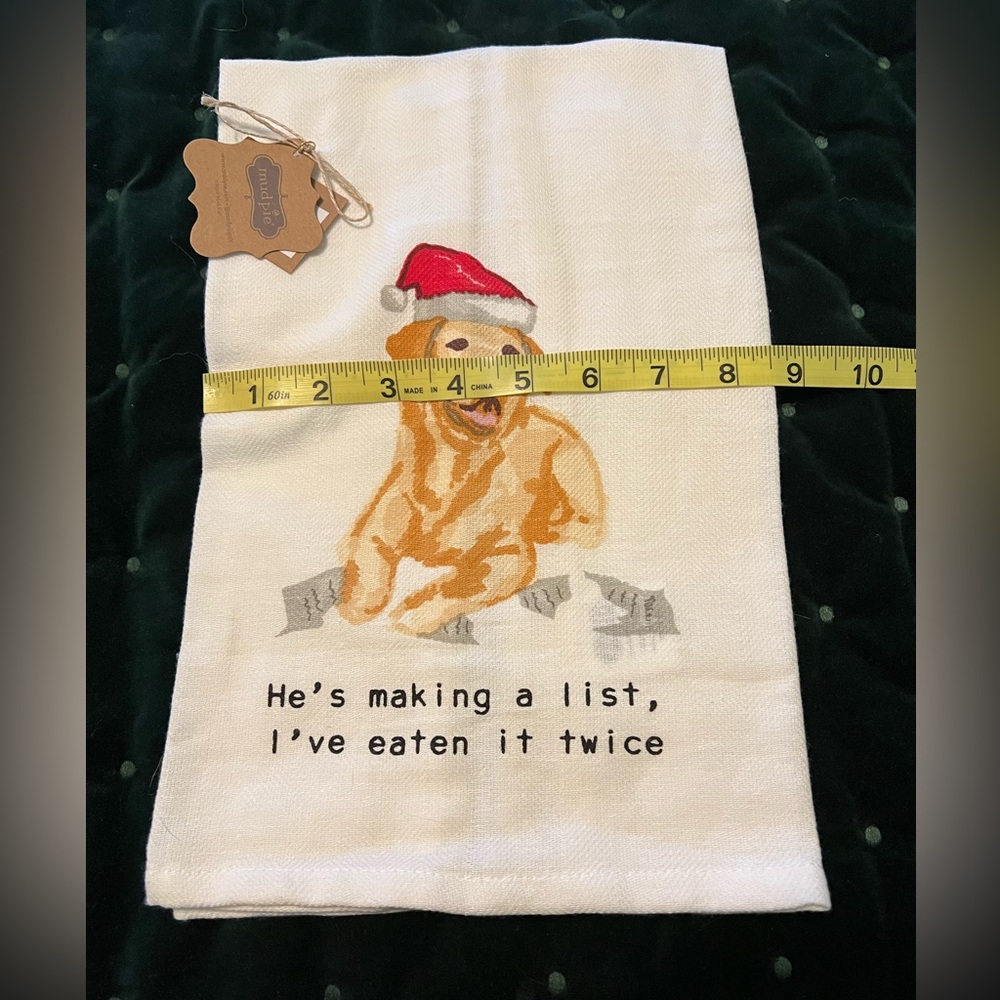 Golden Retriever holiday hand towel - NWT - Picture 4 of 4